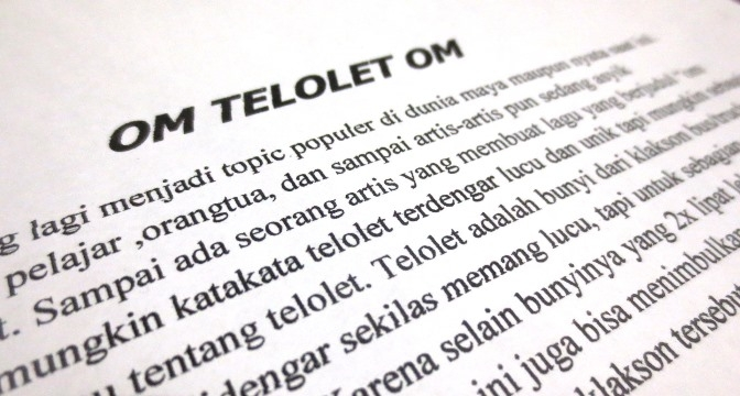 Telolet untuk Berlatih dan Memulai Menulis